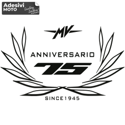 Adesivo "MV Anniversario 75 Since 1945" Serbatoio-Fiancate-Cupolino-Codone-Casco