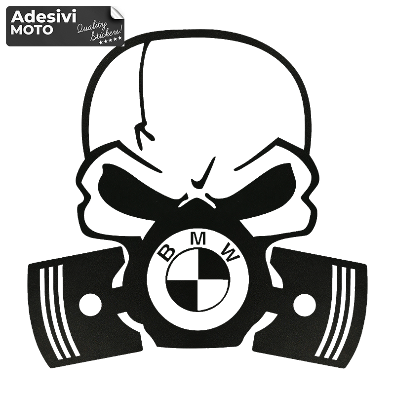 Adesivo Teschio con Maschera Antigas Bmw Serbatoio-Parafango-Casco-Tuning