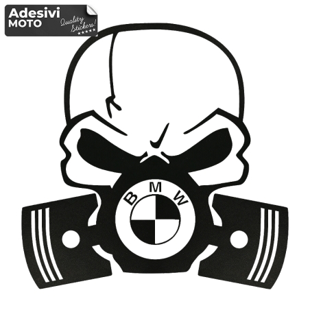 Adesivo Teschio con Maschera Antigas Bmw Serbatoio-Parafango-Casco-Tuning