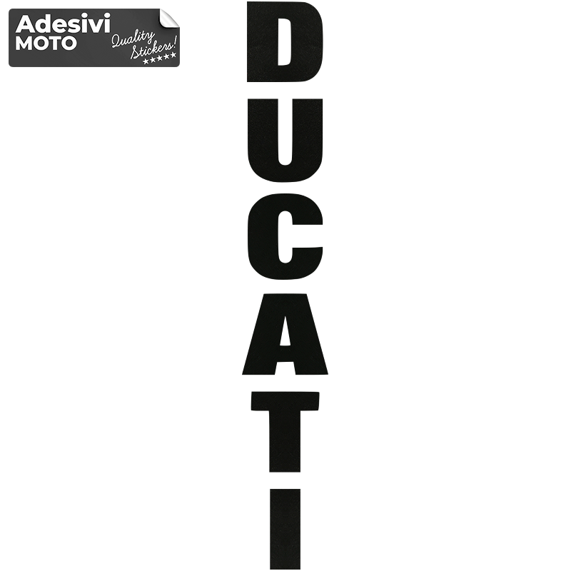Adesivo "Ducati" Verticale Serbatoio-Fiancate-Vasca-Codone-Casco
