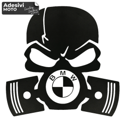 Adesivo Teschio con Maschera Antigas Bmw Tipo 2 Serbatoio-Codone-Parafango-Casco-Tuning