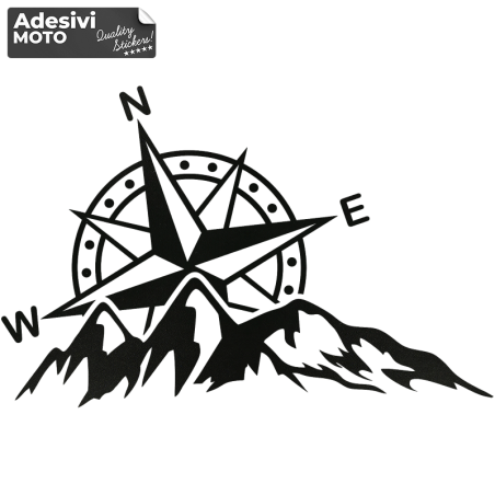 Windrose + Mountains Type 6 Sticker Off-Road-Hood-Doors-Sides-Cars