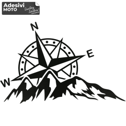 Windrose + Mountains Type 6 Sticker Off-Road-Hood-Doors-Sides-Cars
