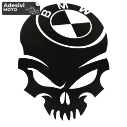 Adesivo Teschio con Bmw in Testa Serbatoio-Codone-Parafango-Casco-Tuning