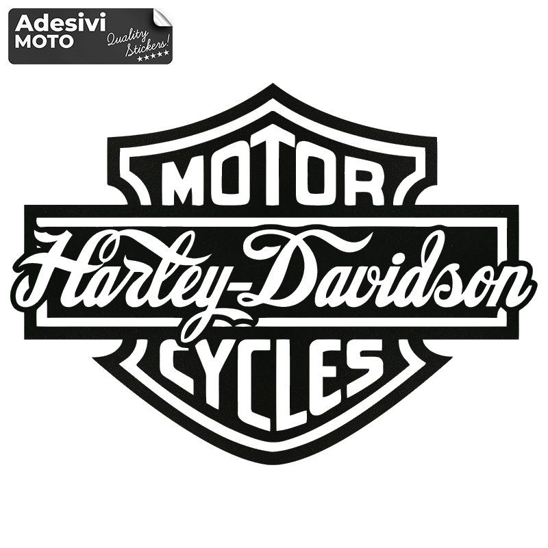 Adesivo "Harley Davidson Motor Cycles" Stilizzato Serbatoio-Parafango-Casco