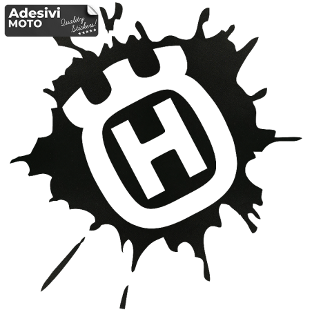 Adesivo Logo "Husqvarna" Schizzo Serbatoio-Codino-Fiancate-Casco