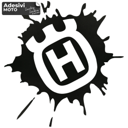 Adesivo Logo "Husqvarna" Schizzo Serbatoio-Codino-Fiancate-Casco
