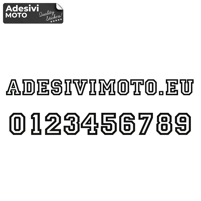 Autocollant Texte et Numéros Personnalisés pour Moto-Casque-Réservoir-Réglage-Voiture