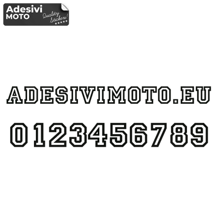 Autocollant Texte et Numéros Personnalisés pour Moto-Casque-Réservoir-Réglage-Voiture