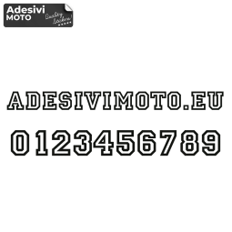 Autocollant Texte et Numéros Personnalisés pour Moto-Casque-Réservoir-Réglage-Voiture