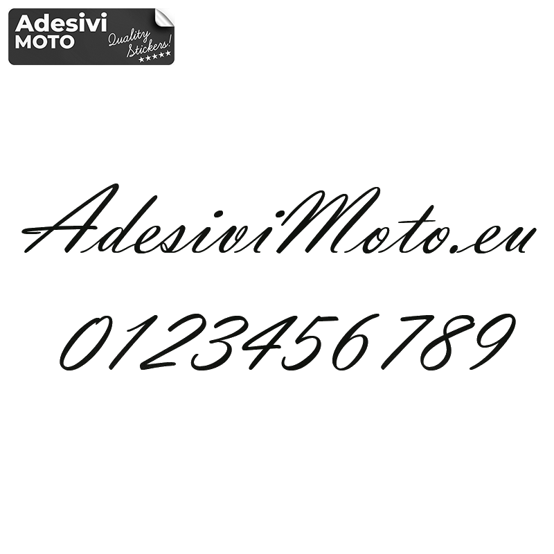 Adesivo Testo 2 Personalizzato per Casco-Serbatoio-Motorino-Tuning-Auto