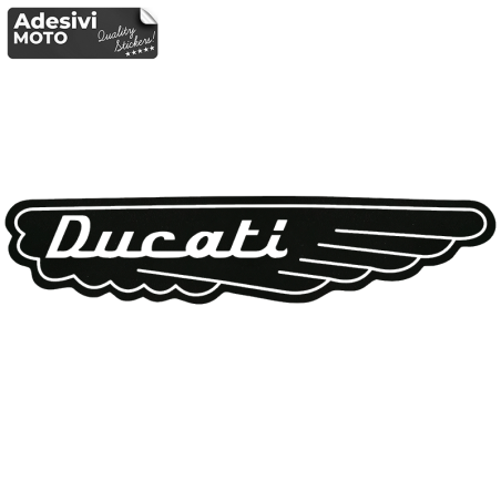 Adesivo Ala Sinistra "Ducati" Serbatoio-Fiancate-Vasca-Codone-Casco