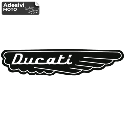 Adesivo Ala Sinistra "Ducati" Serbatoio-Fiancate-Vasca-Codone-Casco
