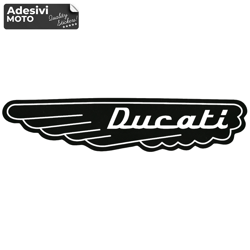 Adesivo Ala Destra "Ducati" Serbatoio-Fiancate-Vasca-Codone-Casco