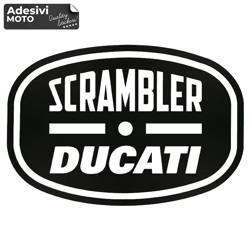 Adesivo "Scrambler Ducati" Serbatoio-Fiancate-Vasca-Codone-Casco
