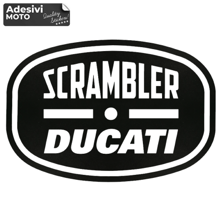 "Scrambler Ducati" Sticker Fuel Tank-Sides-Tip-Tail-Helmet