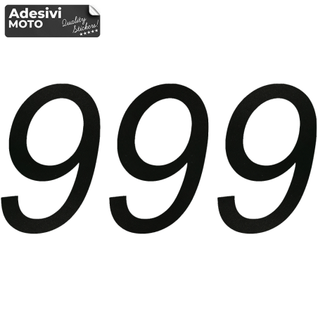 "999" Sticker Fuel Tank-Sides-Tip-Tail-Helmet
