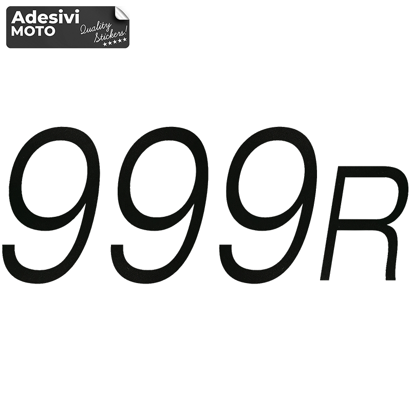 Autocollant "999R" Réservoir-Côtés-Carénage Inférieur-Queue-Casque
