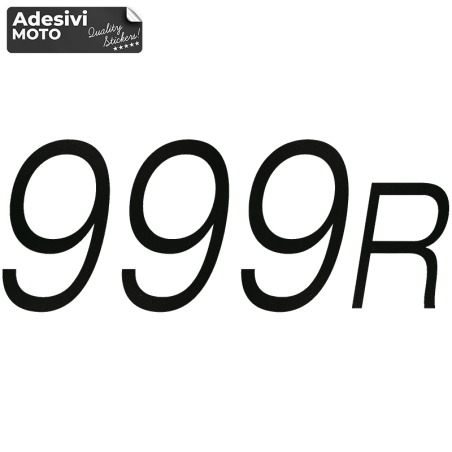 Autocollant "999R" Réservoir-Côtés-Carénage Inférieur-Queue-Casque