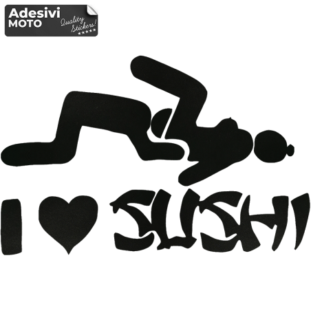 Adesivo "I Love Sushi" Serbatoio-Fiancate-Parafango-Casco