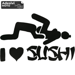 Adesivo "I Love Sushi" Serbatoio-Fiancate-Parafango-Casco