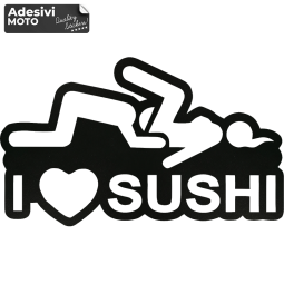 "I Love Sushi" Sticker Type 3 Fuel Tank-Sides-Fender-Helmet