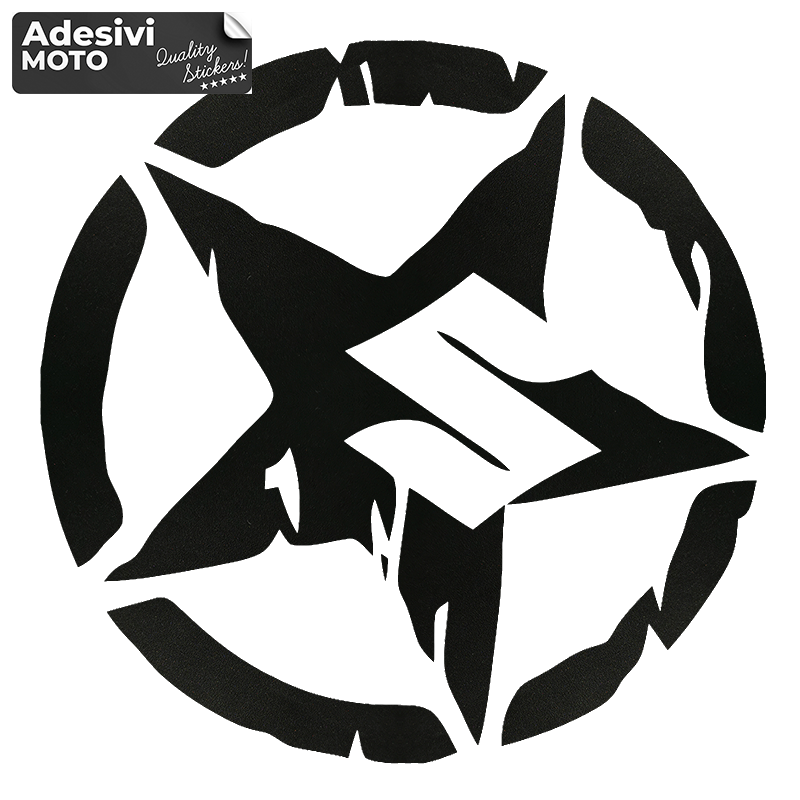 Adesivo Stella Logo Suzuki Serbatoio-Parafango-Vasca-Codone-Casco