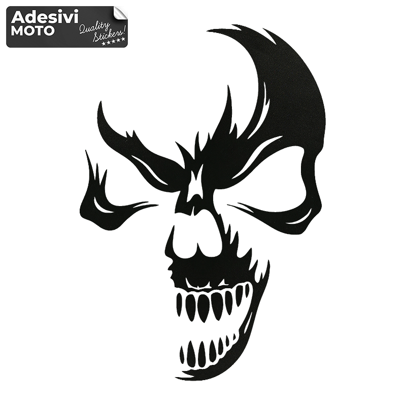 Adesivo Teschio Serbatoio-Casco-Motorino-Tuning-Auto