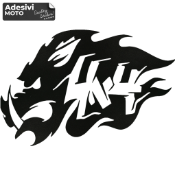 Adesivo Cinghiale 4x4 Cofano-Sportelli-Fiancate-Fuoristrada-Auto