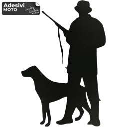 Adesivo Cacciatore con Cane Cofano-Sportelli-Fiancate-Fuoristrada-Auto