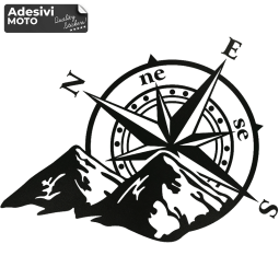 Windrose + Mountains Sticker Off-Road-Hood-Doors-Sides-Cars