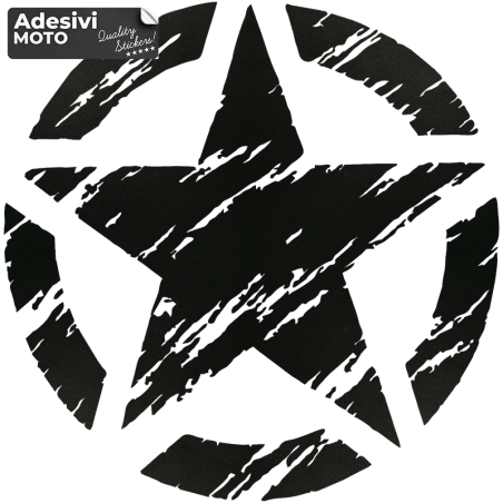 US Army Military Star Scratched Sticker Off Road-Hood-Doors-Sides-Car