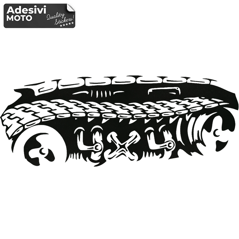 Adesivo Carro Armato 4X4 Fuoristrada-Cofano-Sportelli-Fiancate-Auto