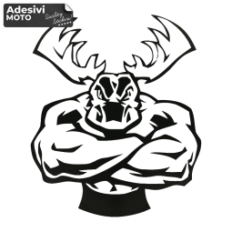 Deer Body Builder Sticker Fuel Tank-Helmet-Scooter-Tuning-Car