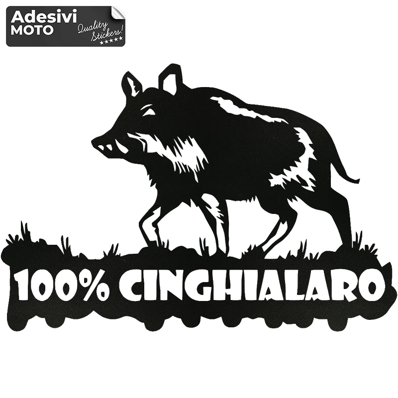 "100% Cinghialaro" Sticker Hood-Doors-Sides-Off Road-Car