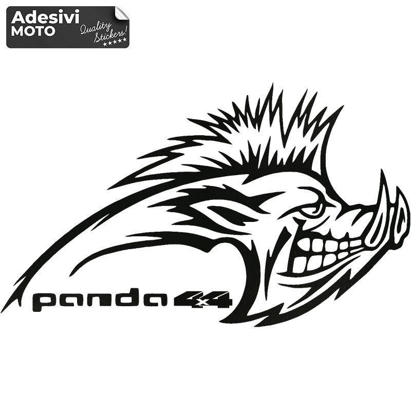 Autocollant Sanglier "Panda 4X4" Type 2 Capot-Compteurs-Côtés-Tout-terrain-Voiture