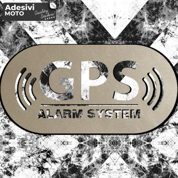 Adesivo "GPS Alarm System" Serbatoio-Casco-Motorino-Tuning-Auto