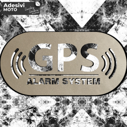 Adesivo "GPS Alarm System" Serbatoio-Casco-Motorino-Tuning-Auto