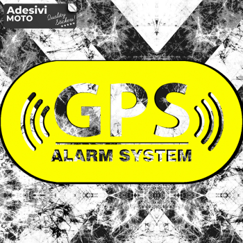 Adesivo "GPS Alarm System" Serbatoio-Casco-Motorino-Tuning-Auto