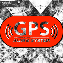 Adesivo "GPS Alarm System" Serbatoio-Casco-Motorino-Tuning-Auto