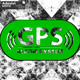 Adesivo "GPS Alarm System" Serbatoio-Casco-Motorino-Tuning-Auto