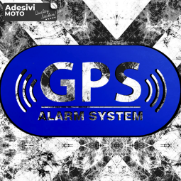 Adesivo "GPS Alarm System" Serbatoio-Casco-Motorino-Tuning-Auto