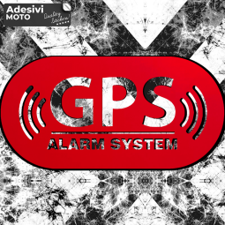 Adesivo "GPS Alarm System" Serbatoio-Casco-Motorino-Tuning-Auto
