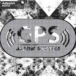 Adesivo "GPS Alarm System" Serbatoio-Casco-Motorino-Tuning-Auto