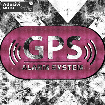"GPS Alarm System" Sticker Fuel Tank-Helmet-Scooter-Tuning-Car