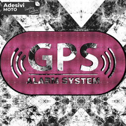 Adesivo "GPS Alarm System" Serbatoio-Casco-Motorino-Tuning-Auto