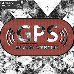"GPS Alarm System" Sticker Fuel Tank-Helmet-Scooter-Tuning-Car