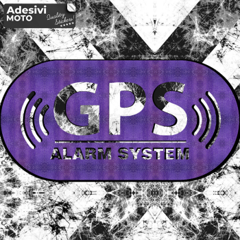 Adesivo "GPS Alarm System" Serbatoio-Casco-Motorino-Tuning-Auto