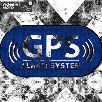 Adesivo "GPS Alarm System" Serbatoio-Casco-Motorino-Tuning-Auto