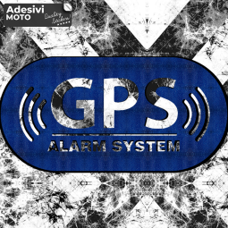 Adesivo "GPS Alarm System" Serbatoio-Casco-Motorino-Tuning-Auto